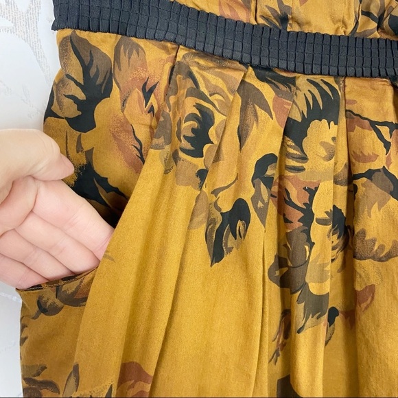 STARING AT STARS Paperbag Waist Cotton Floral Skirt Med Pockets Urban Outfitters - Picture 4 of 9